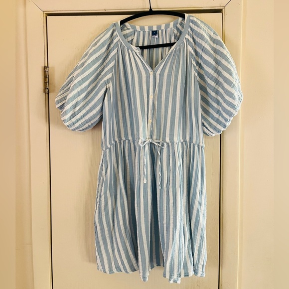 Old Navy Dresses & Skirts - Old navy boho gauzy beach prairie cottagecore cotton balloon sleeve mini dress S